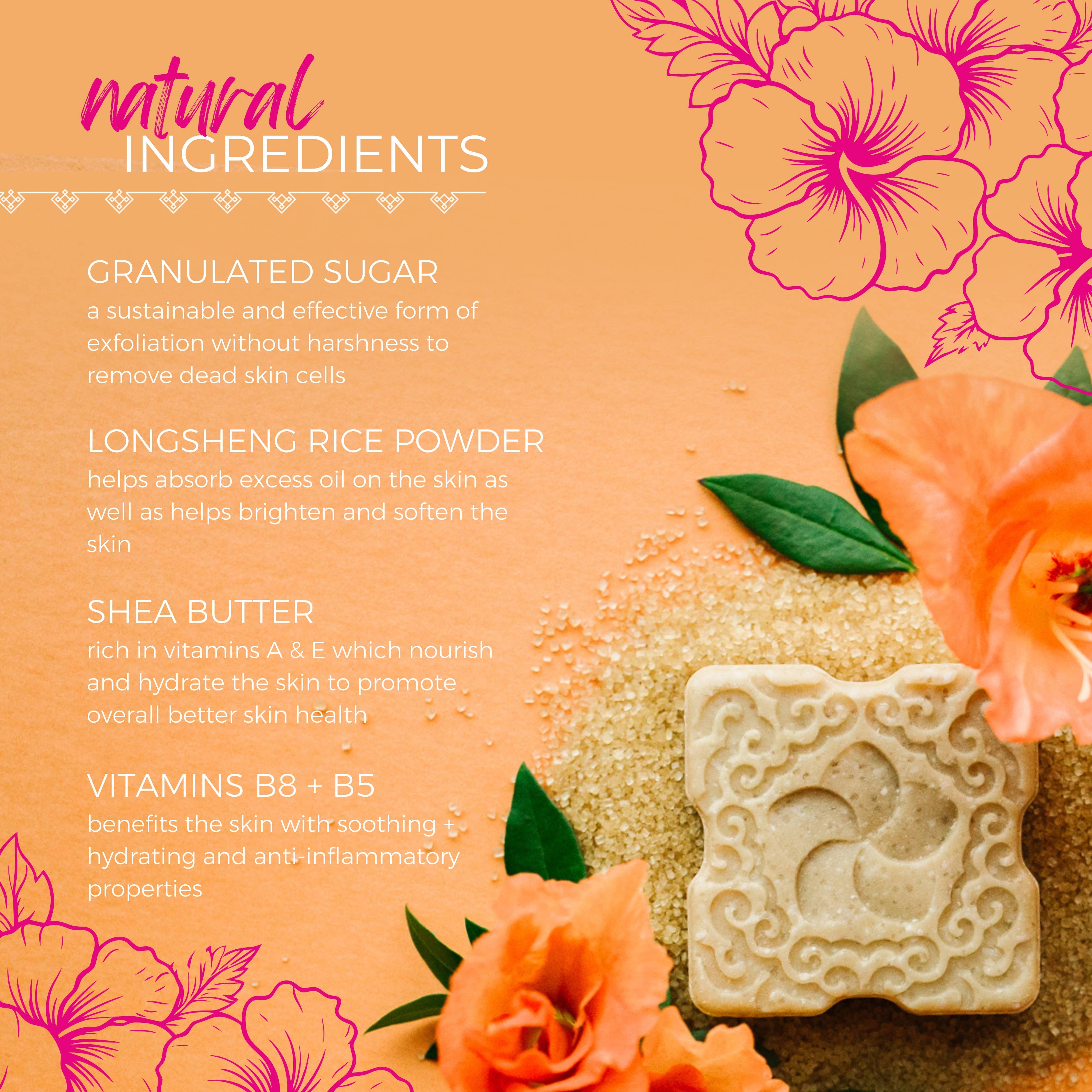 Peach Hibiscus Sugar Scrub Bar
