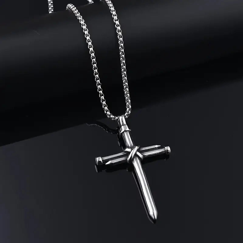 Stainless Steel Cross Pendant Necklace