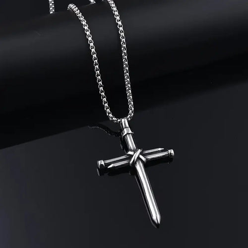 Stainless Steel Cross Pendant Necklace