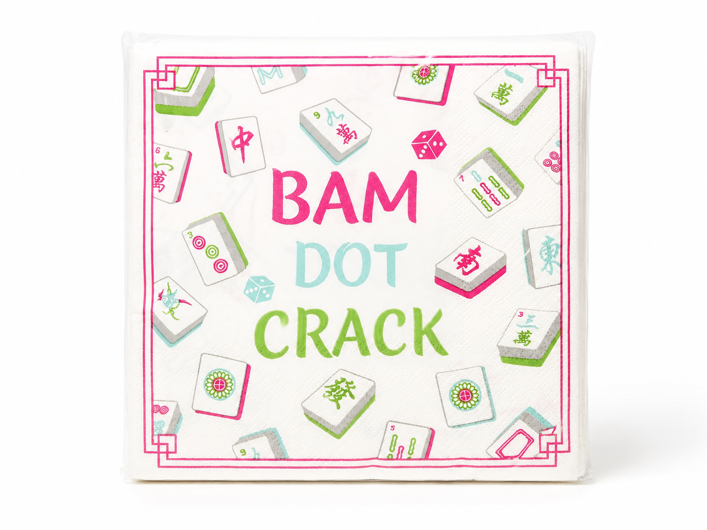 Bam, Dot, Crack Mahjong Napkins