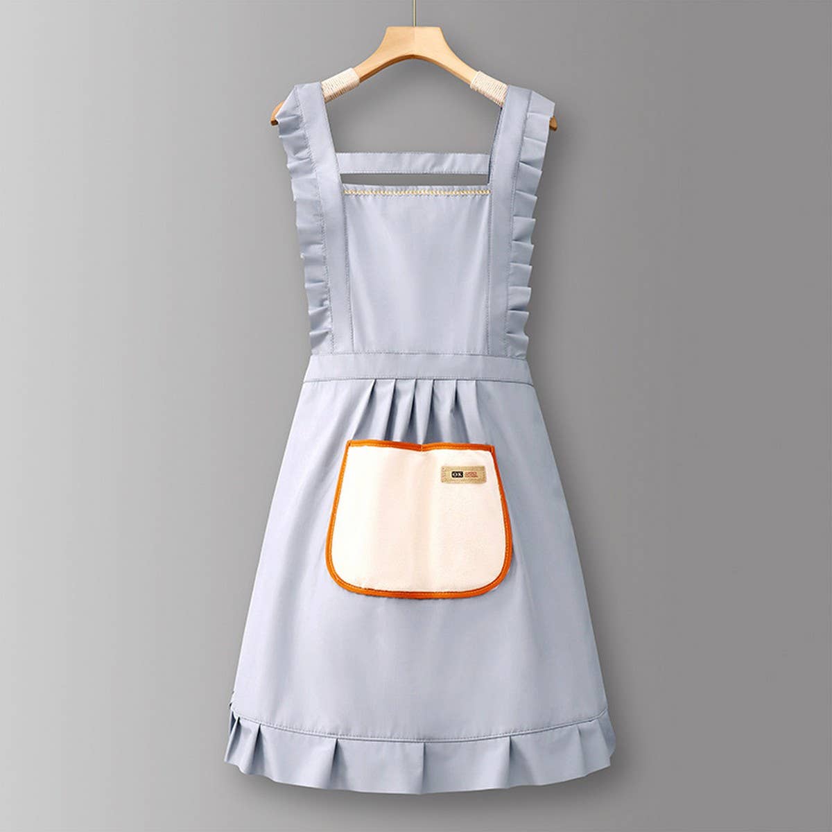 Houndstooth /Solid Color Waterproof Work Apron_CWMM6792