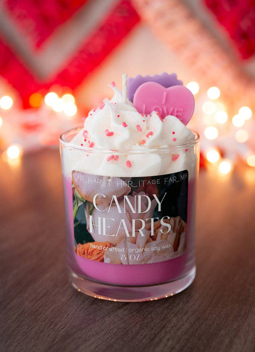 Candy Hearts Candle