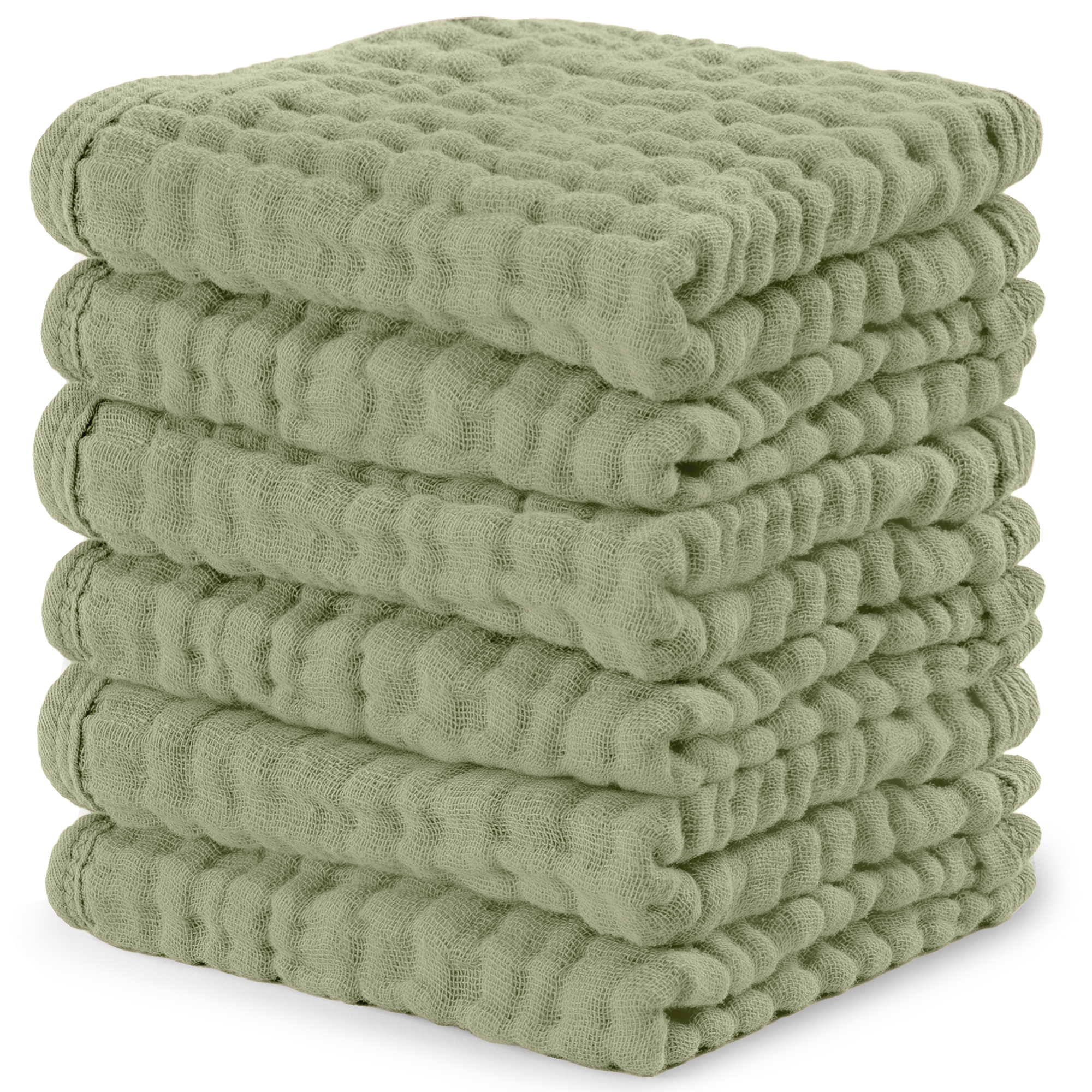 Muslin Baby Washcloths, Soft 10"x10" Cotton by Comfy Cubs