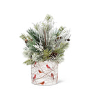 Small Cardinals in Bush Planter-4.5" D