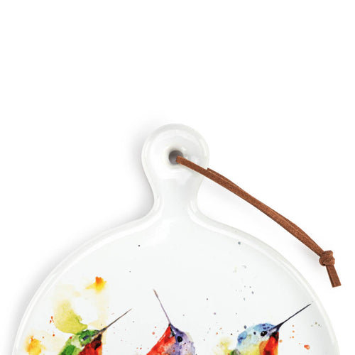 Hummers on a Wire Mini Ceramic Serving Board