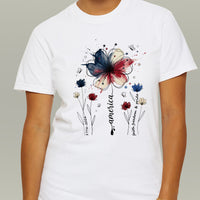 America Floral (Faith, Freedom and Pride) T-Shirts