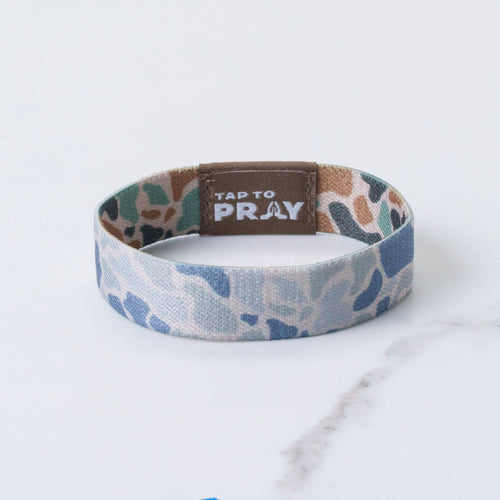 Tap To Pray™ Wristbands - River Rock Camo Classic & Sage