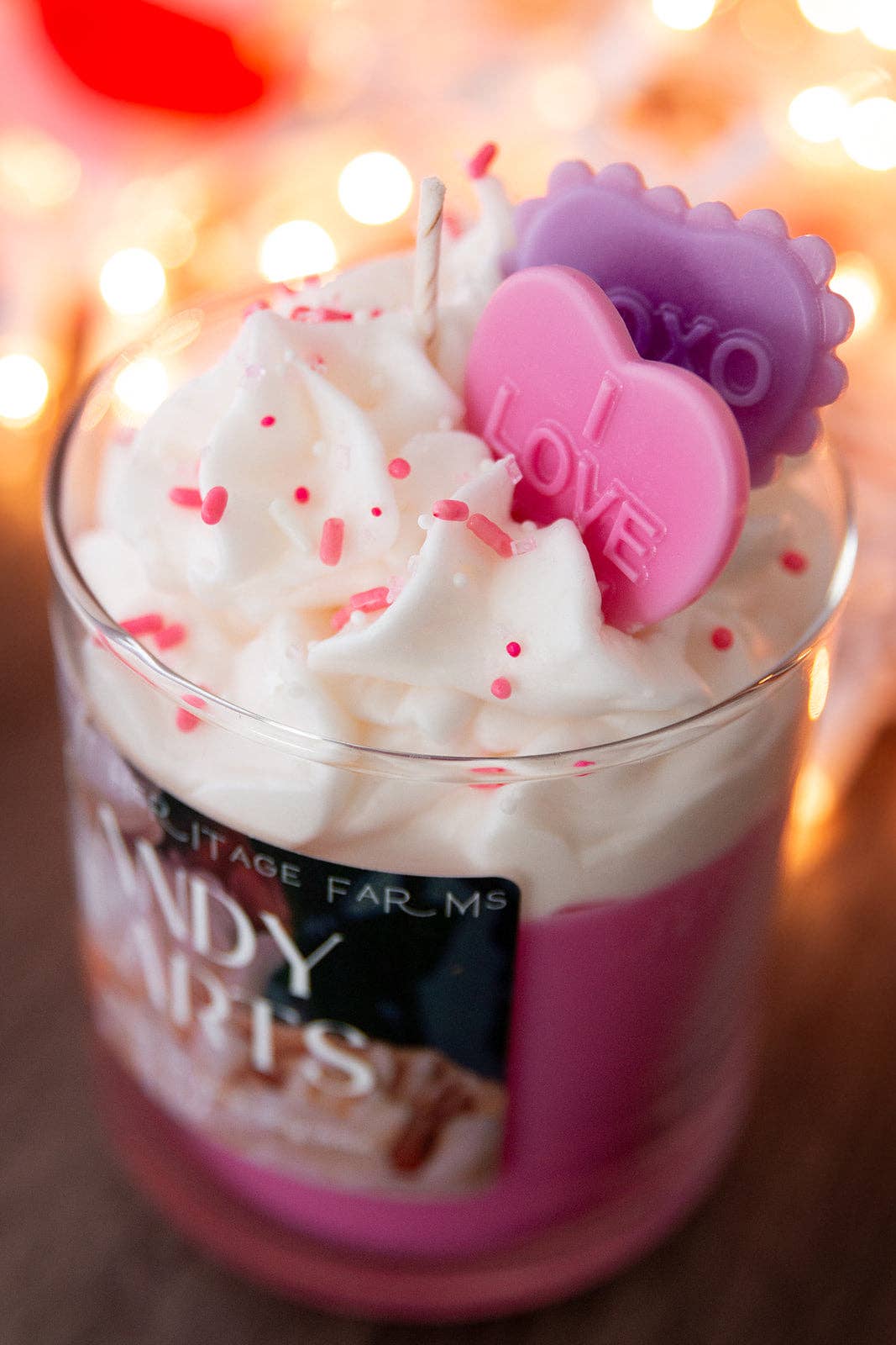 Candy Hearts Candle