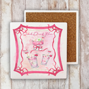 Mahjong Crack Drink Bam pink Stone Coaster
