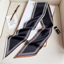 THIN SIMPLE GEOMETRIC LONG SILK HEAD SCARF_CWASC1521