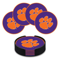 Clemson Tigers Molded PVC Coaster (4-Pack)