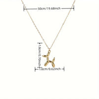 Stainless Steel Balloon Puppy Necklace
