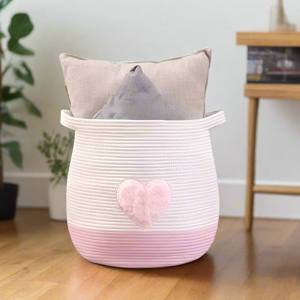 Pink Rope Basket