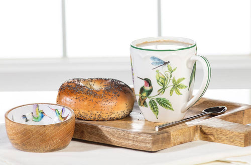 Hummingbird Panel Mug-4"H(14oz)