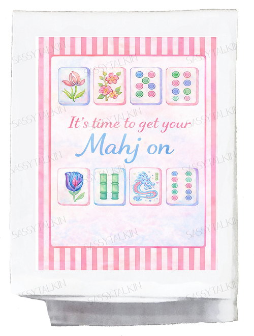 Dish Towel, Mahjong, It's time to get your Mahj on