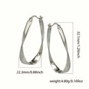 Sterling Silver Mobius Loop Earrings