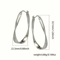 Sterling Silver Mobius Loop Earrings