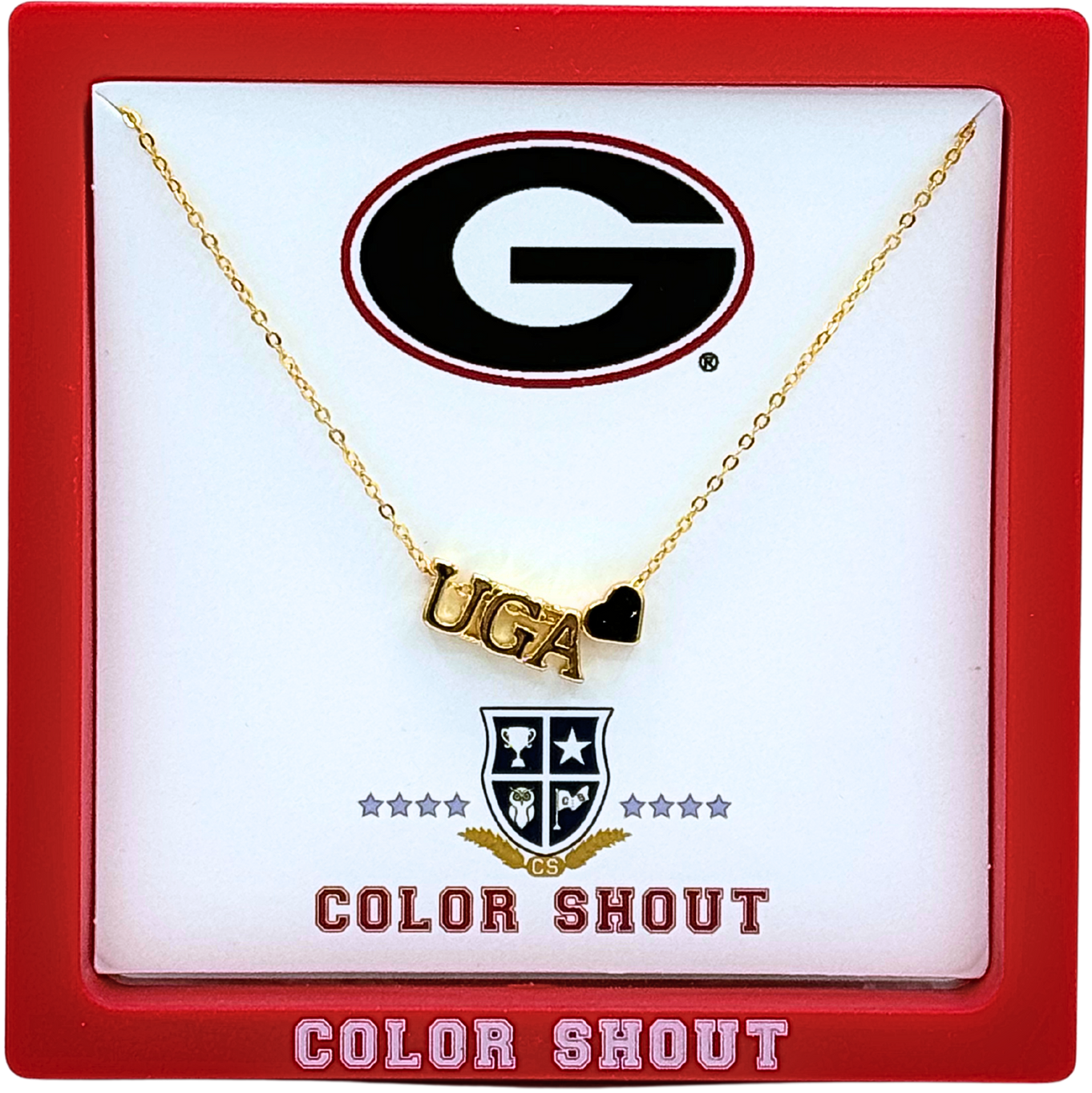 N202 - UGA Georgia Heart Necklace