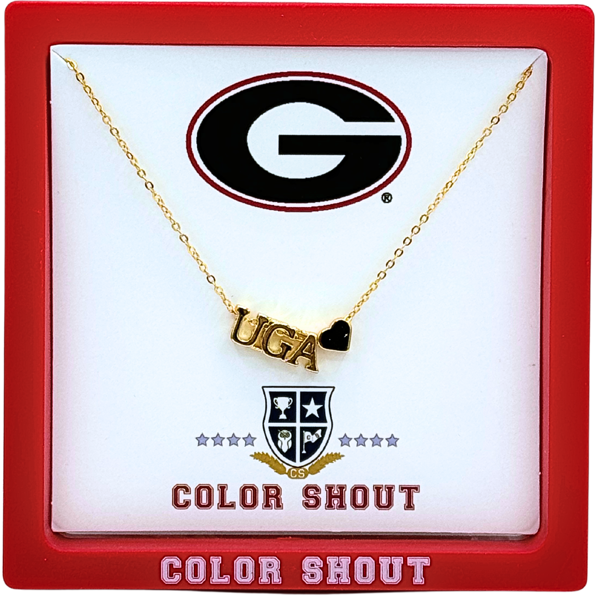 N202 - UGA Georgia Heart Necklace