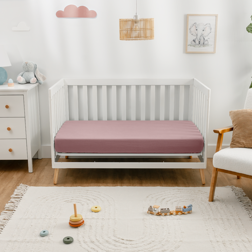 Muslin Cotton Fitted Crib Sheet, 2 Pack by Comfy Cubs