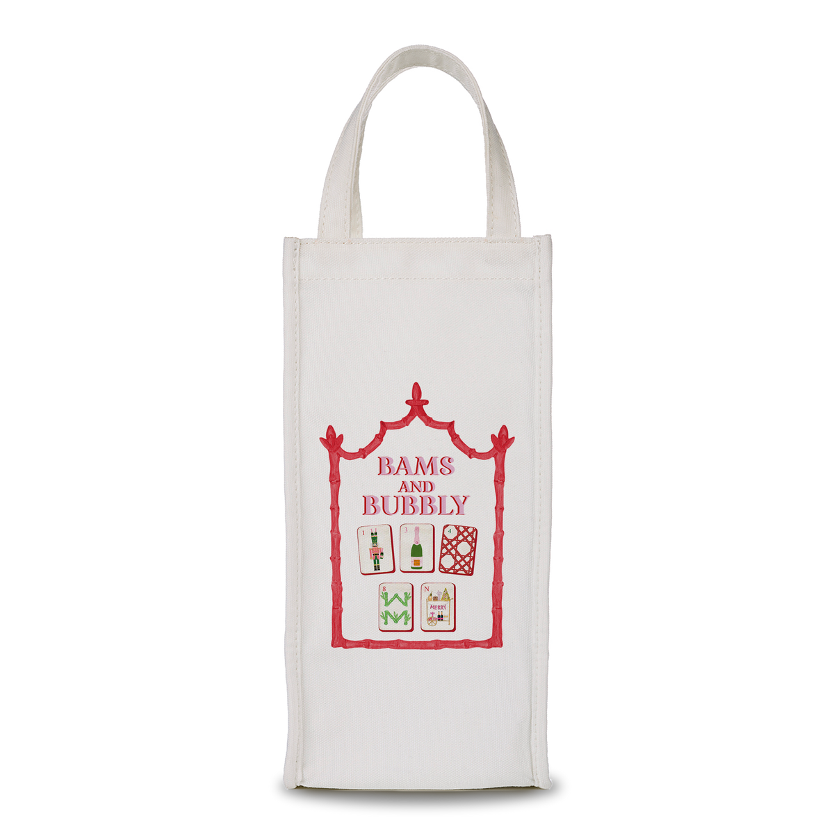 Wine Bag - Bams and Bubbly Red Holiday