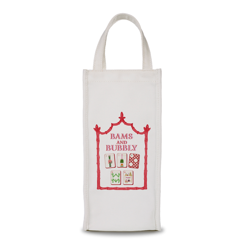 Wine Bag - Bams and Bubbly Red Holiday