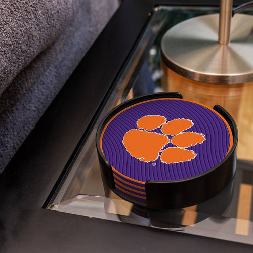 Clemson Tigers Molded PVC Coaster (4-Pack)