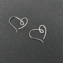 Sterling Silver Twisted Heart Loop Earrings