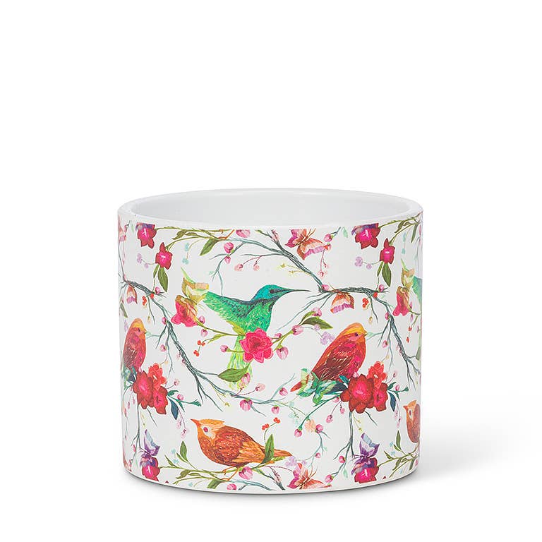 Sm Birds on Wire Planter-4.5" D