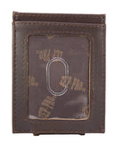 Mallard Men's Magnetic Front Pocket Old School Camo Leather Wallet.