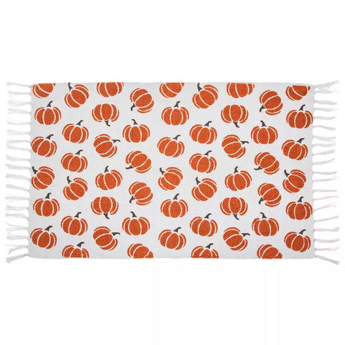 Pumpkin Fringe Rug