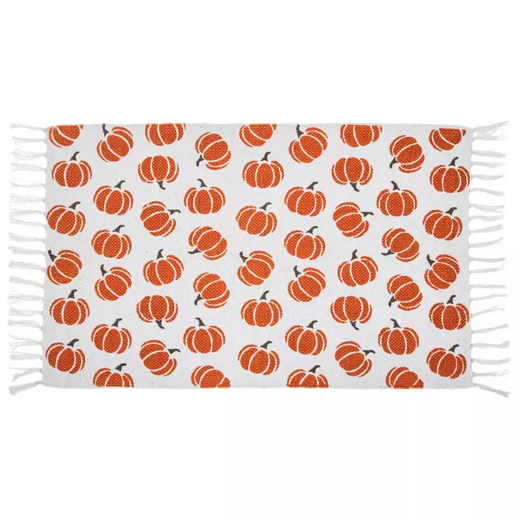 Pumpkin Fringe Rug