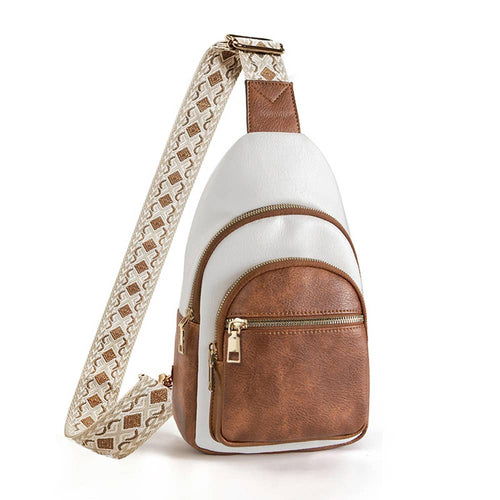 Retro Multi Layered Shoulder Bag-white