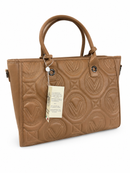 Valentino Orlandi Taupe W/gunmetal Large Tote Bag #2
