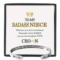 Badass Niece Open Bangle Bracelet