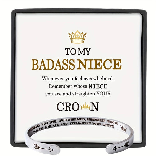 Badass Niece Open Bangle Bracelet