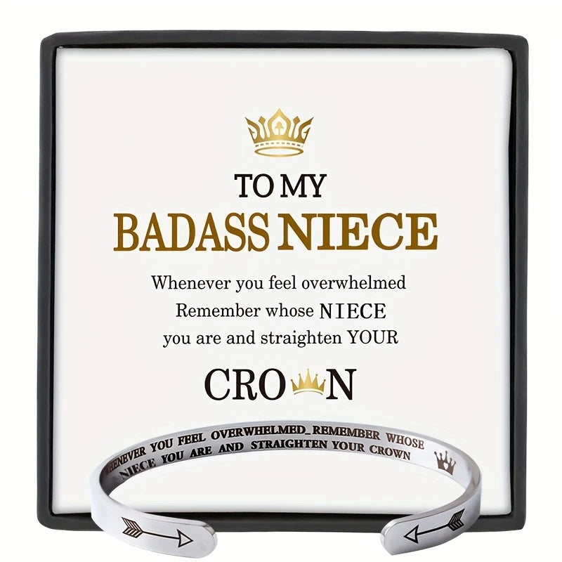 Badass Niece Open Bangle Bracelet