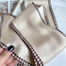 THIN SIMPLE GEOMETRIC LONG SILK HEAD SCARF_CWASC1521