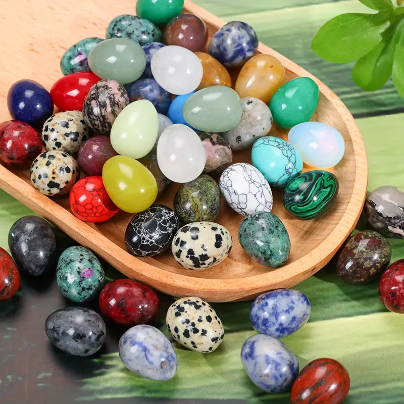 Polished Stone Eggs, Set of 5