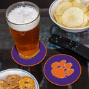 Clemson Tigers Molded PVC Coaster (4-Pack)