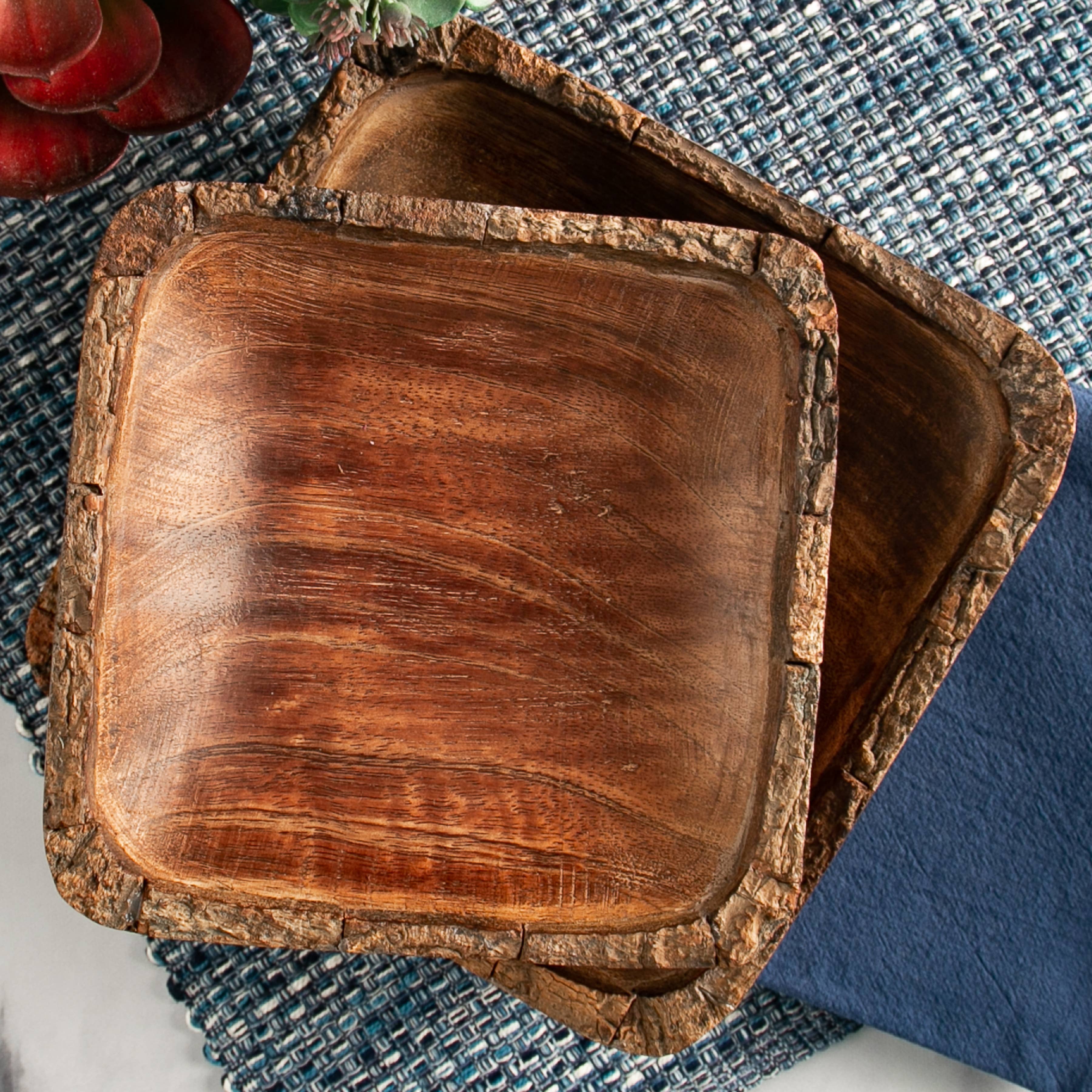 Artisan Wood 6x6x1.5 Mango Bark Bowl