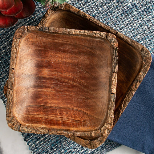 Artisan Wood 6x6x1.5 Mango Bark Bowl