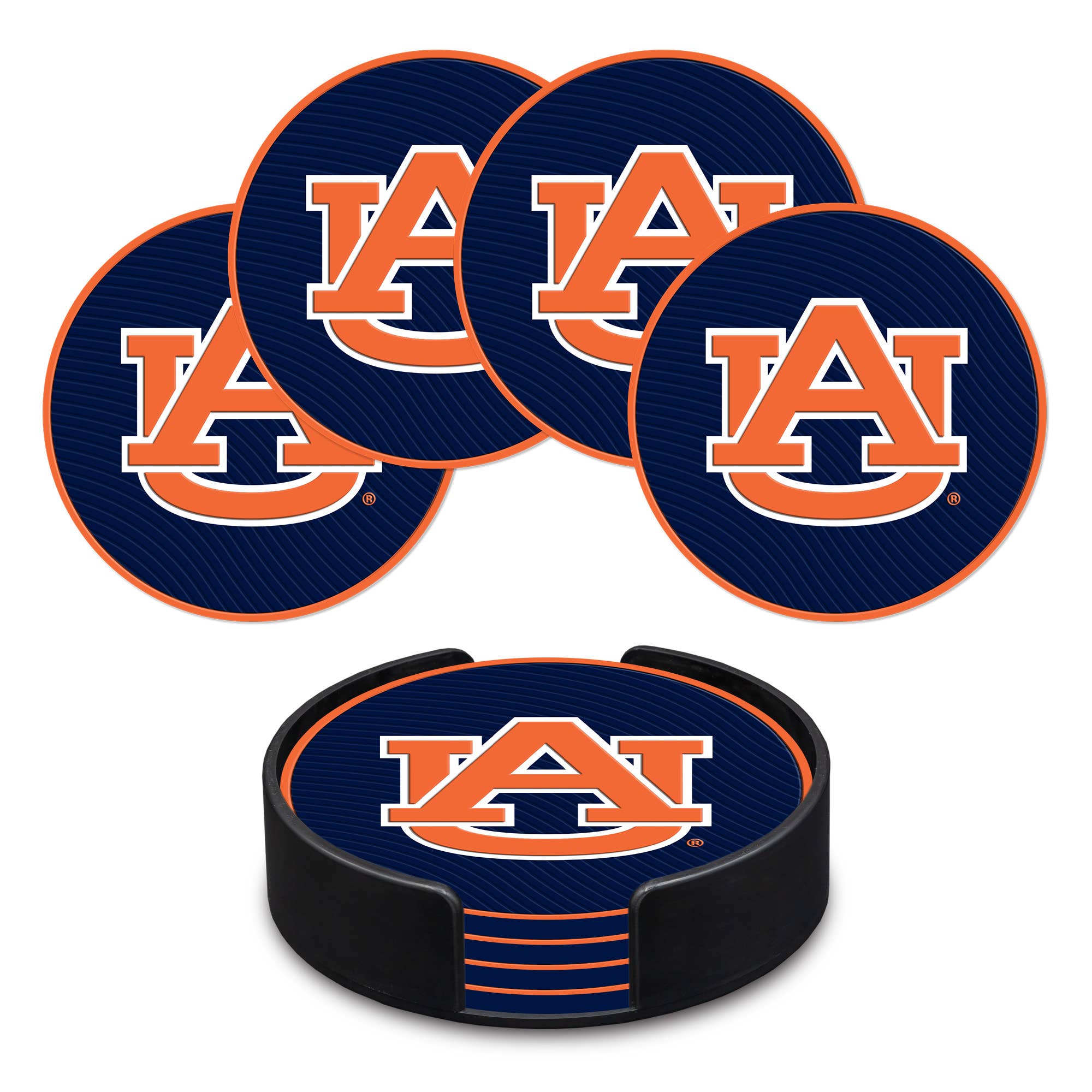 NCAA  Auburn Tigers    PVC Coaster Set (4-Pack)