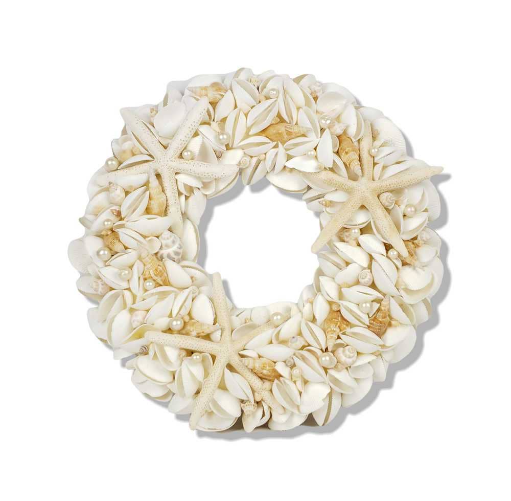Coastal Seashell Wreath - 17"