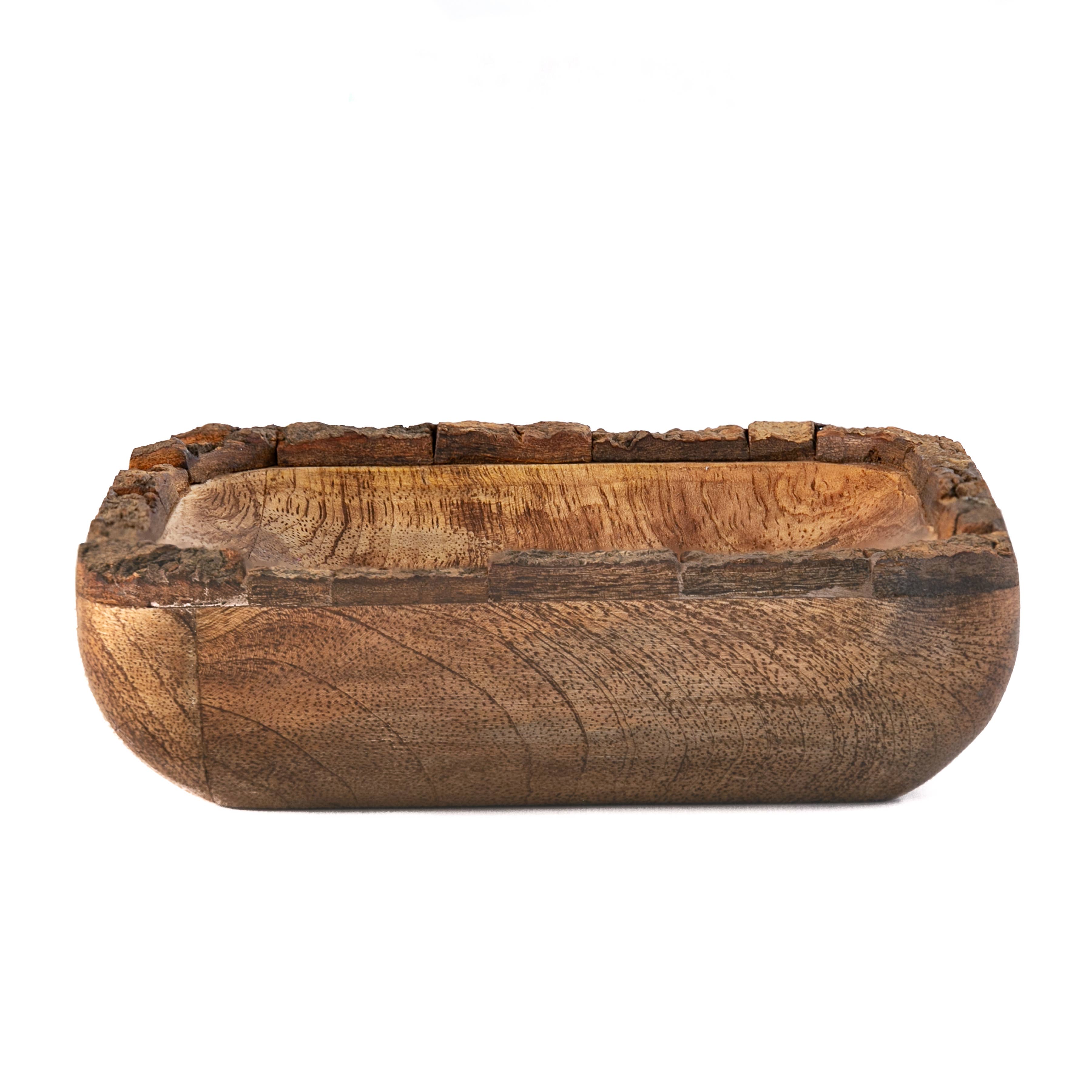 Artisan Wood 6x6x1.5 Mango Bark Bowl