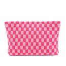 KNITTED CHECKERBOARD MAKEUP BAG PEN BAG_CWAB1210