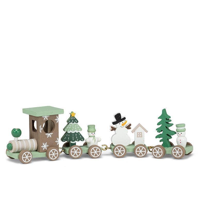 Small Taupe & Mint Train Set