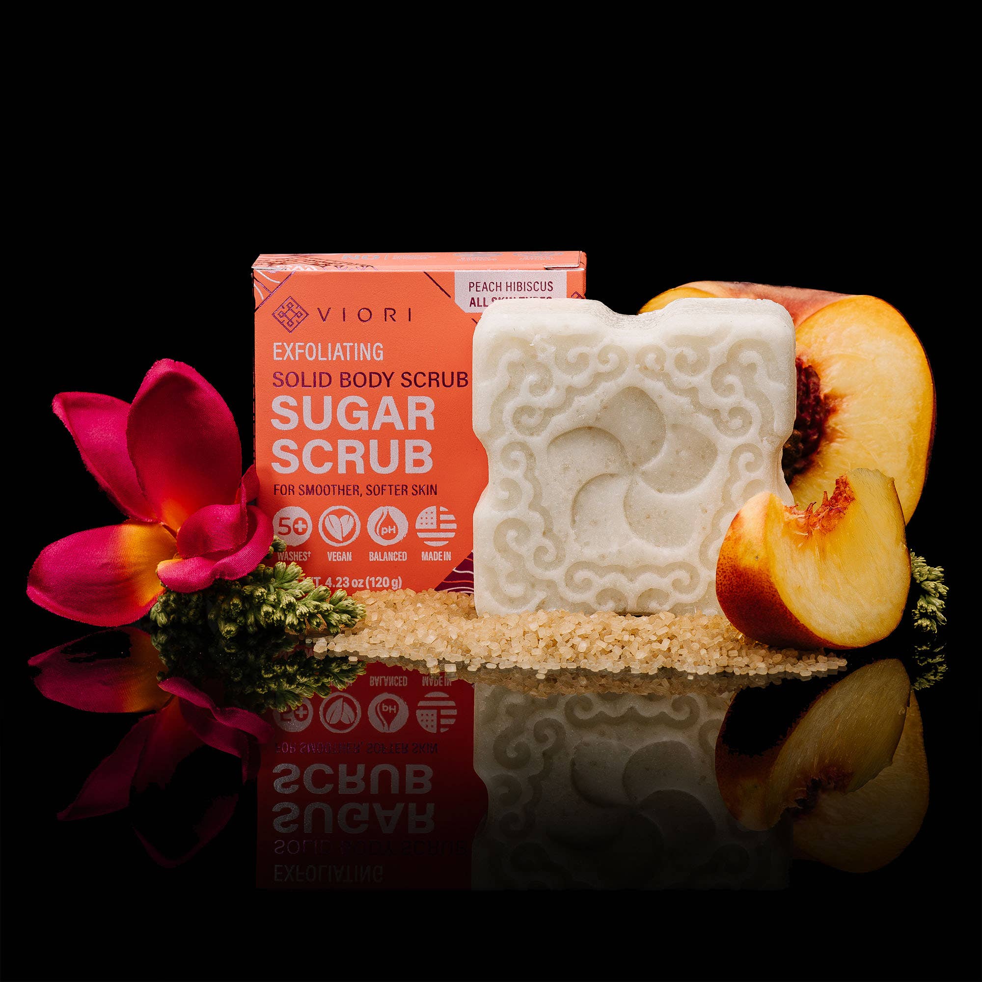 Peach Hibiscus Sugar Scrub Bar