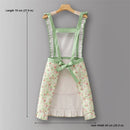 Cute Floral Canvas Apron for Women with Straps_CWMM6580