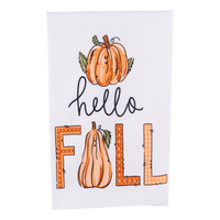 Hello Fall Pumpkin Tea Towel